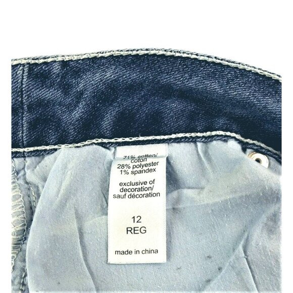 Maurices Womens Jeans Bling and Fancy Stitching Size 12 R  JH1064 - Picture 5 of 5